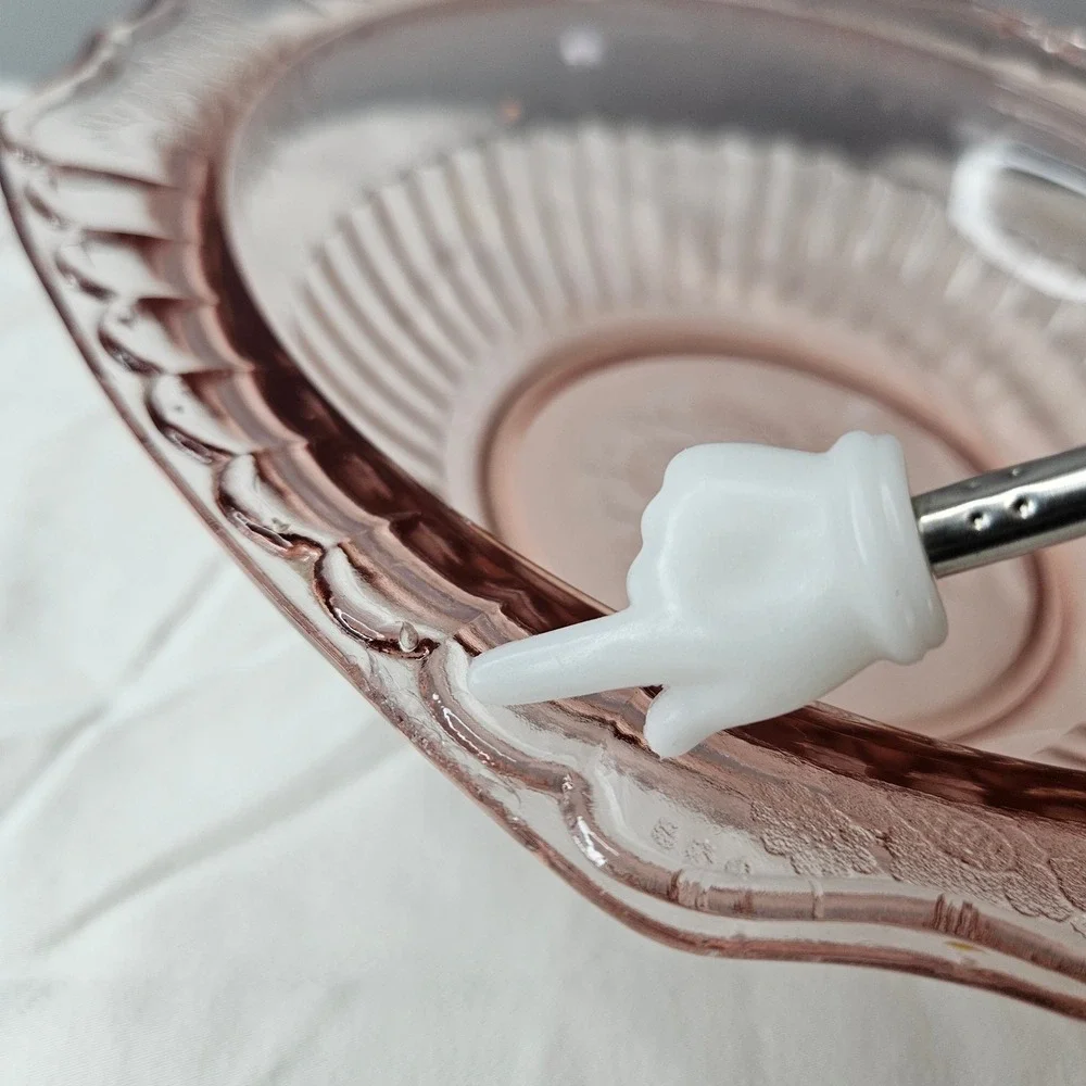 Federal Glass Rose Mayfair Pattern Pink Depression Glass Serving Bowls Set of 2‎